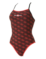 Reva Swimsuit - Black and Orange