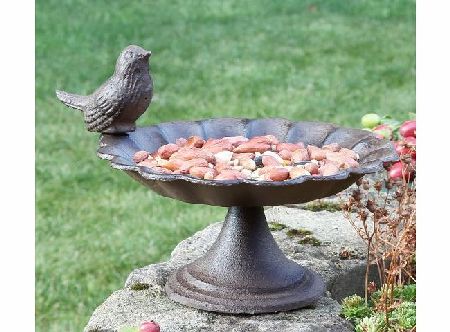 Cottage Garden Cast Iron Bird Bath & 2 FREE Bags of Bird Food - A Fantastic 6th Anniversary Gift!