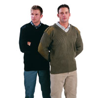 Dickies Mens Commando V Neck Sweater Navy Blue Medium