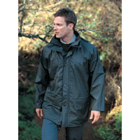 Mens Waterproof Zip Front Fieldtex Jacket Green Small