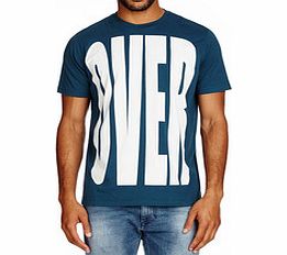 Big petrol blue pure cotton T-shirt