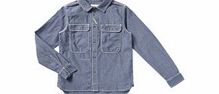 Boys blue pure cotton denim shirt