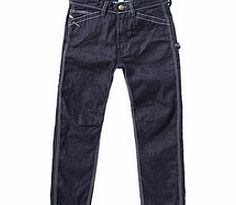 Boys navy pure cotton jeans