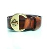 Diesel BROWN RING SKINNY LEATHER BELT.