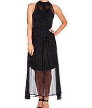 D-Moka-A black polka dot dress