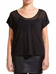 Dona black cotton blend T-Shirt