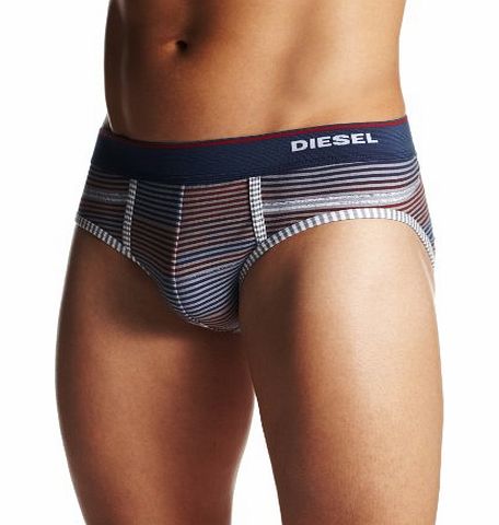 Diesel Mens Diesel Mens Andre Briefs in Navy Red - L