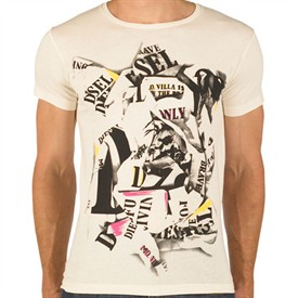 Mens Ordinal 2 T-Shirt Ecru