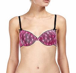 Diesel Pink fine mesh padded bra