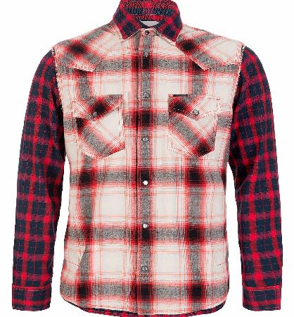 Diesel S-Tor Dual Layer Plaid Flannel Shirt