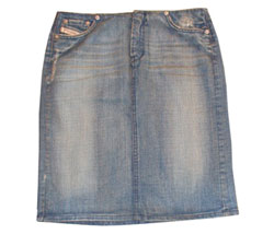 Diesel Washed denim skirt