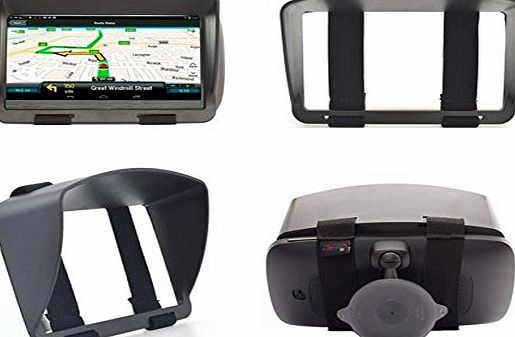 Digicharge Sun Shade Visor Screen For TomTom GO 5000 500 400 Sat Nav GPS Anti Glare and Night Reflection