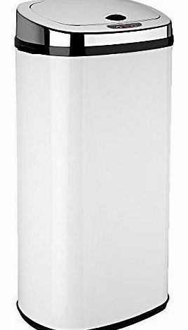 50 Litre Rectangle Sensor Bin, White