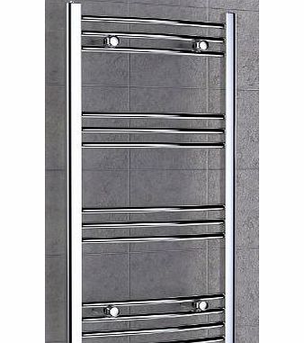 Dihl Curved Chrome Towel Radiator 1000mm x 400mm Heated Bathroom Rail