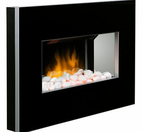 Dimplex CLV20B Clova Wall Mountable Optiflame Effect Electric Fire, 2 Kilowatt, High Gloss Black