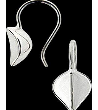 Silver Small Lotus Petal Earrings