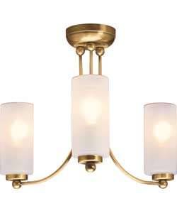 Dio 3 Arm Ceiling Light - Antique Brass