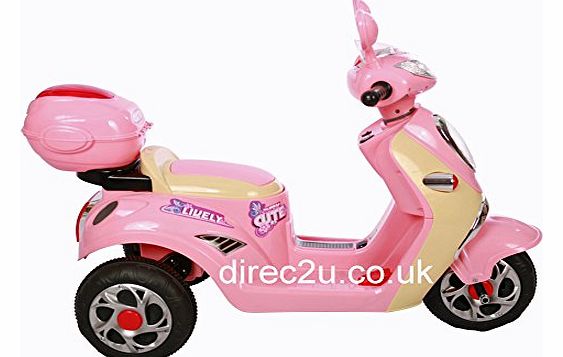 direc2u Kids pink scooter bike motorbike motorcycle trike electric ride on