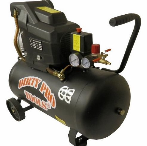 Dirty Pro Tools UK AIR COMPRESSOR 50 LITRES 7.3CFM 2.5HP 230v 8BAR 115PSI- ELECTRIC 50 ltr 50l