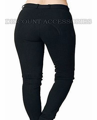 Discount Pet Accessories HORSE RIDING LADIES SOFT STRETCHY JODPHURS/JODHPURS JODS BLACK (14/32)