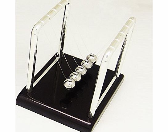 Discountfan Newtons Cradle Steel Balance Ball Physics Science Pendulum Desk Fun Toy Gift