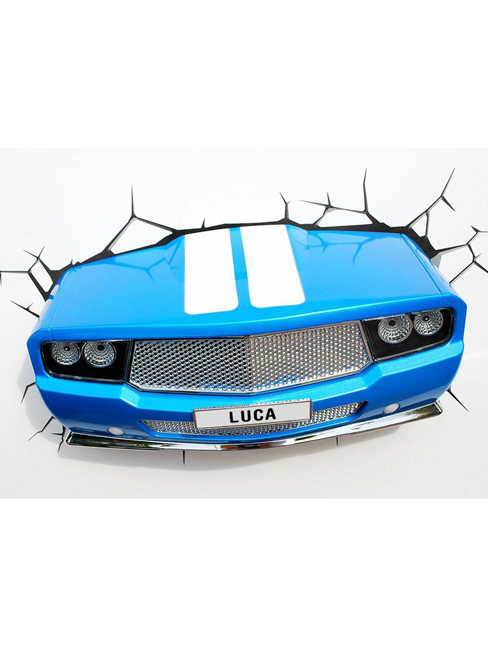 Blue Classic Car 3D LED Wall Light