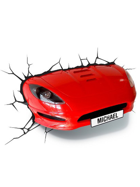 Disney Cars Red Sports Car 3D LED Wall Light