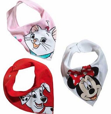 Character Girls Bandana Bibs 3 Pack -