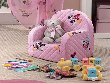  MICKEY amp; MINNIE LIGHT PINK STUFFED CHILDREN ARMCHAIR