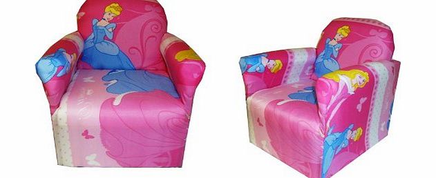 Disney  PRINCESS CHILDRENS BRANDED CARTOON CHARACTER ARMCHAIR CHAIR BEDROOM PLAYROOM KIDS SEAT