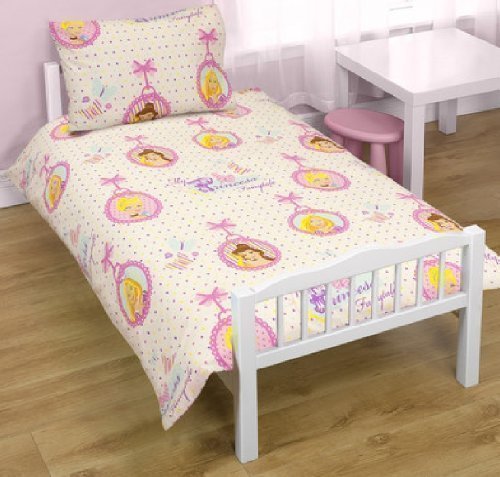 Disney  PRINCESS LOCKET DOTS JUNIOR TODDLER COT BED DUVET SET QUILT COVER BEDDING