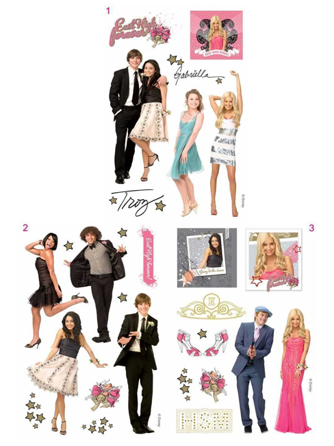 High School Musical 3 Wall Stickers Quick Sticks 56 Pieces