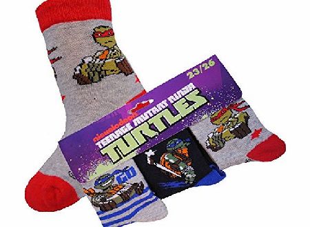 Disney KIDS BOYS GIRLS UNDERWEAR SOCKS JAKE TURTLES DISNEY PEPPA MINNIE CARS SPONGEBOB (27/30 (9-11), Turtles)