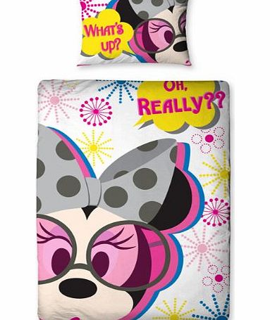 Disney Kids Character Single Duvet Cover- Childrens Bedding Girls: Minnie Mouse