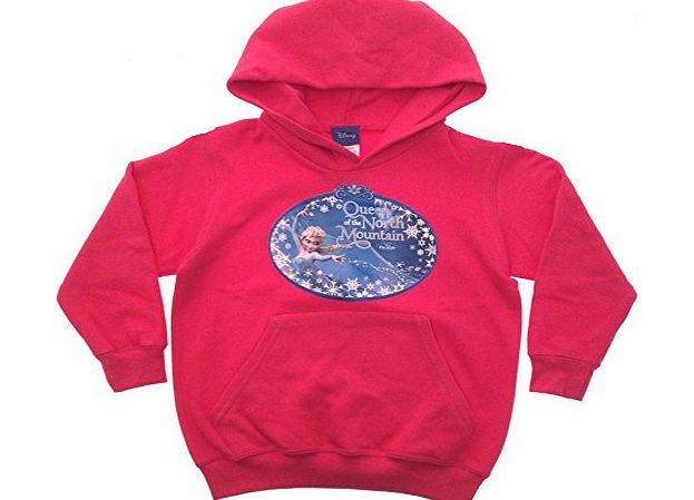 Disney Kids Girls Official Disney Frozen Elsa Childrens Hoodie Hoody Jumper Pink Sweatshirt Size 7-8 Years