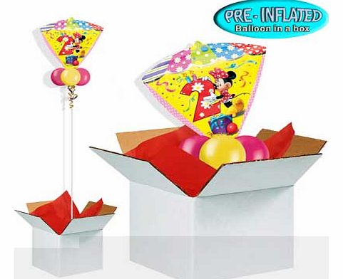 Minnie Mouse Age 2 Diamondz Foil Balloon in A Box