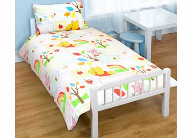 Disney NEW DISNEY BABY JUNIOR TODDLER COT BED SET DUVET QUILT COVER PILLOWCASE BEDDING (WINNIE THE POOH)