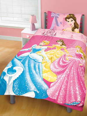 Princess Reversible `handelier`Single Duvet Cover Set