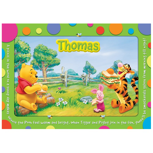 DISNEY Winnie the Pooh Personalised Placemat