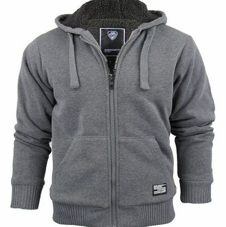 Dissident Mens Dissident Hoodie Sweatshirt/Jumper Jacket Toulouse Sherpa Fleece Lined