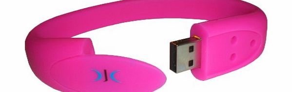 DJC WRISTBAND 16GB USB FLASH DRIVE MEMORY STICK BRACELET PEN DRIVE 16GB **PINK**