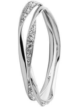 Organic Steel and Crystal Bangle NJ1849040