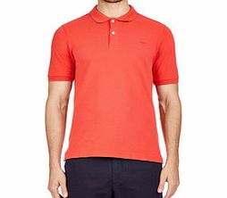 Red cotton polo shirt