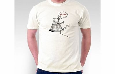 Dalek vs Stairs Cream T-Shirt Medium ZT