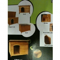 Flat Pack Kennel Flat Roof 85X63X56Cm - Small