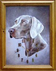 Dog Weimaraner clock