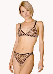 Dolce & Gabbana Animal print soft triangle bra