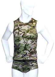 Camouflage Graffiti wide shoulder tank top