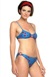 Spot ring underwired bikini set