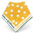 Dolce and Gabbana Yellow and White Dot Print Signature Silk Bandana